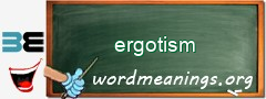 WordMeaning blackboard for ergotism